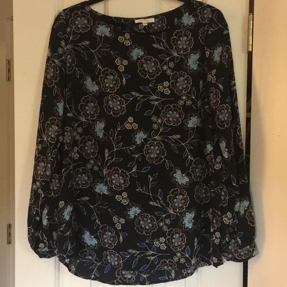 Nordstrom Pleione Bateau Neck Long Sleeve Blouse